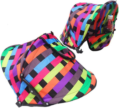 Summer Baby Strollers Awning Sunshade Pram Sun Shade Cover UPF50+ Sun Cover for Pushchair Buggy UV Protection Sun Visor Toddler Blackout Blind with Viewing Window Pockets Windproof Rain Cover Canopy