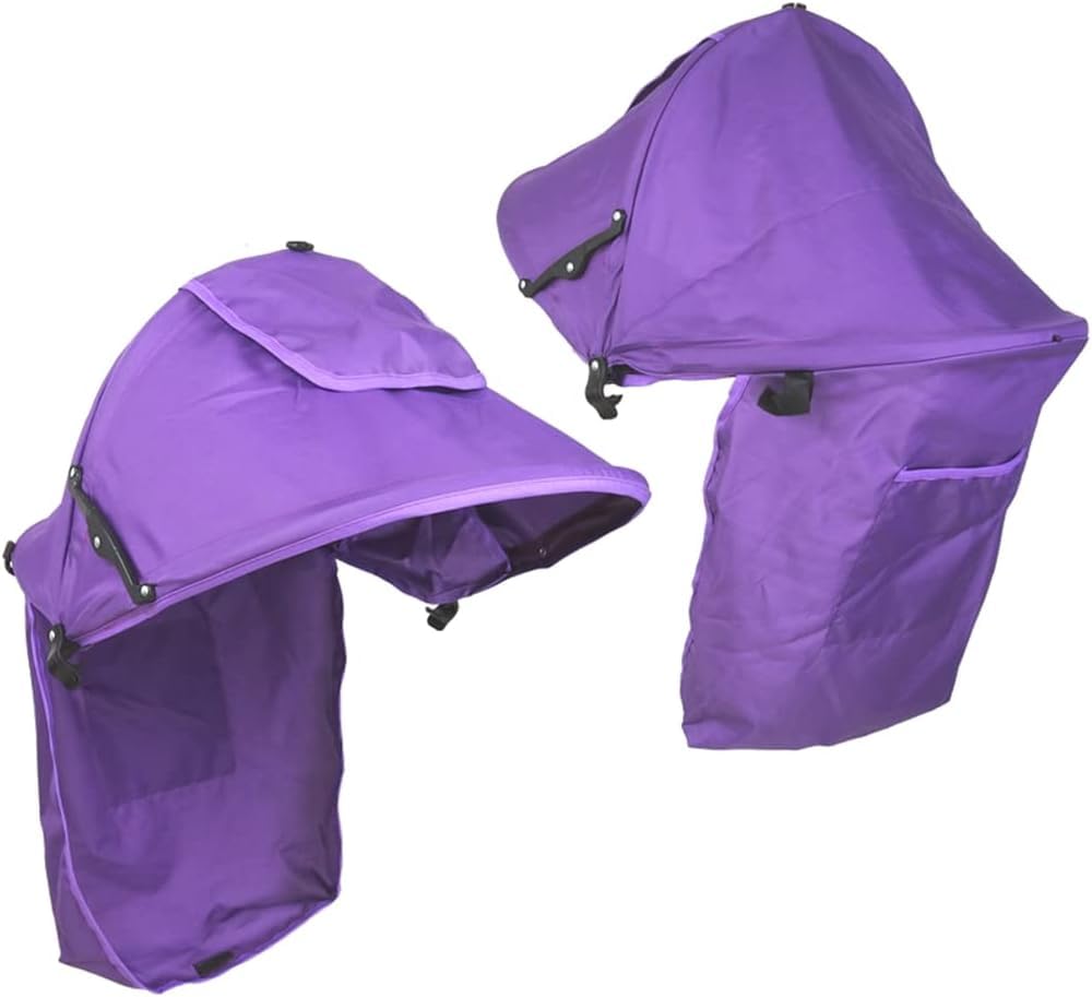 Summer Baby Strollers Awning Sunshade Pram Sun Shade Cover UPF50+ Sun Cover for Pushchair Buggy UV Protection Sun Visor Toddler Blackout Blind with Viewing Window Pockets Windproof Rain Cover Canopy