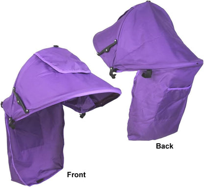 Summer Baby Strollers Awning Sunshade Pram Sun Shade Cover UPF50+ Sun Cover for Pushchair Buggy UV Protection Sun Visor Toddler Blackout Blind with Viewing Window Pockets Windproof Rain Cover Canopy