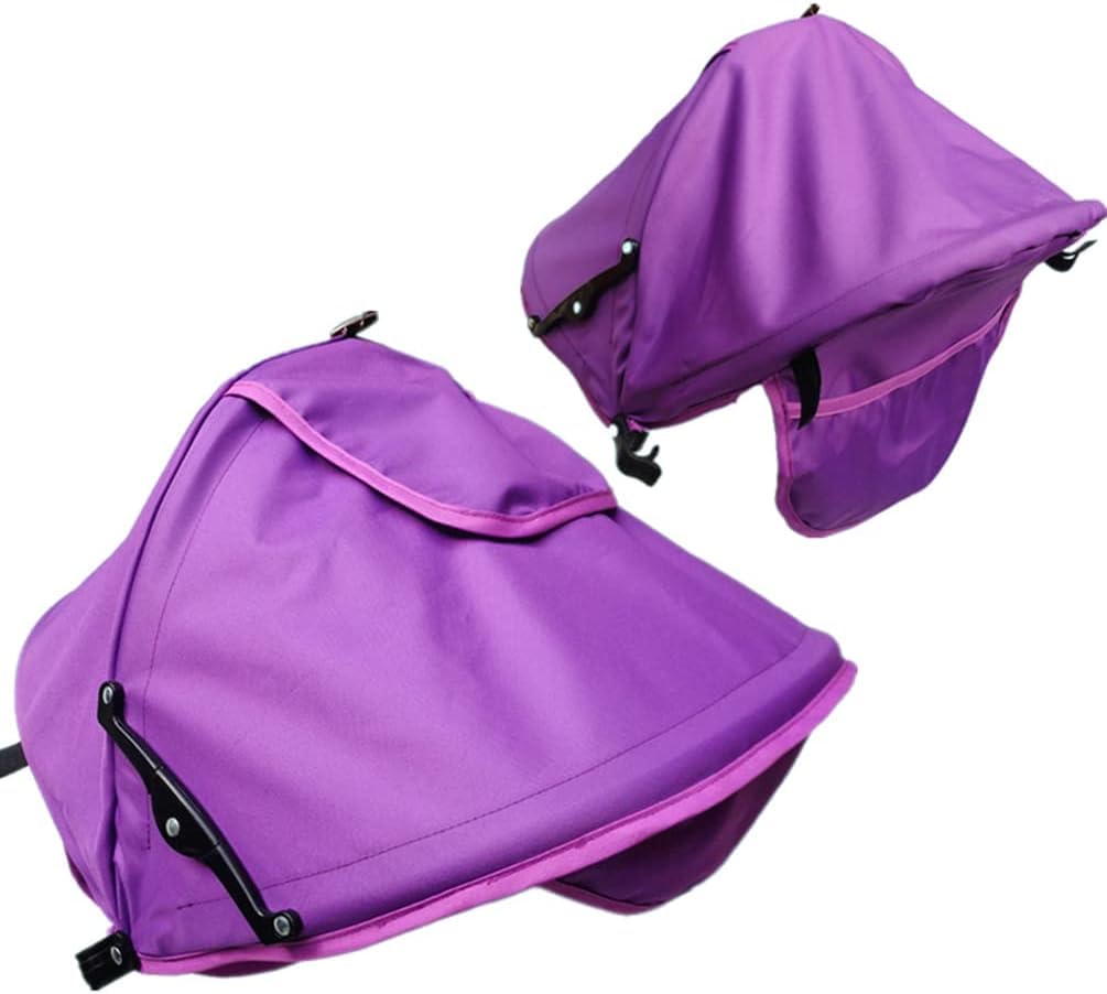 Summer Baby Strollers Awning Sunshade Pram Sun Shade Cover UPF50+ Sun Cover for Pushchair Buggy UV Protection Sun Visor Toddler Blackout Blind with Viewing Window Pockets Windproof Rain Cover Canopy