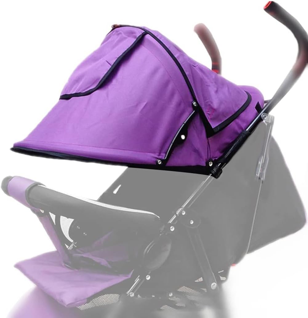 Summer Baby Strollers Awning Sunshade Pram Sun Shade Cover UPF50+ Sun Cover for Pushchair Buggy UV Protection Sun Visor Toddler Blackout Blind with Viewing Window Pockets Windproof Rain Cover Canopy