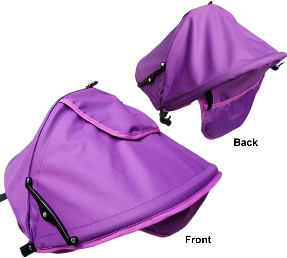 Summer Baby Strollers Awning Sunshade Pram Sun Shade Cover UPF50+ Sun Cover for Pushchair Buggy UV Protection Sun Visor Toddler Blackout Blind with Viewing Window Pockets Windproof Rain Cover Canopy