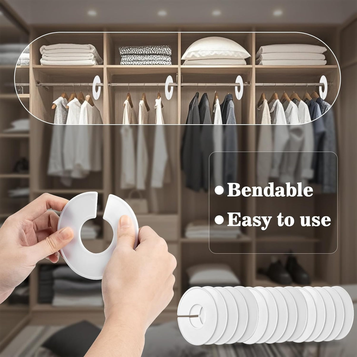 30 Baby Closet Dividers Durable - Home Closet Organizer & Storage