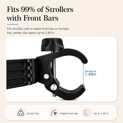 Universal Stroller Snack Tray with Spill-Resistant Silicone Cup