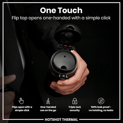 Insulated Travel Mug, 360 ml/12 oz, Leak Proof, Triple Lock Secure, Spill-Free in Transit, Hygienic Cover, Easy-to-Clean, Perfect On-The-Go, Cream, Stainless Steel