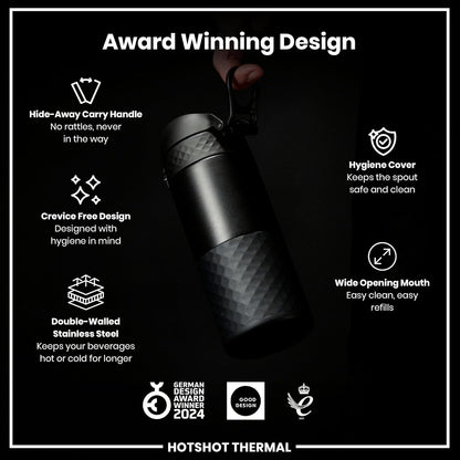 Insulated Travel Mug, 360 ml/12 oz, Leak Proof, Triple Lock Secure, Spill-Free in Transit, Hygienic Cover, Easy-to-Clean, Perfect On-The-Go, Cream, Stainless Steel