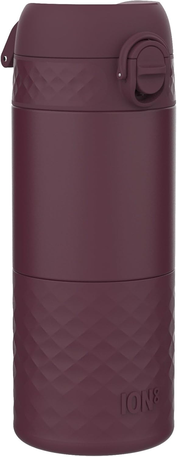 Insulated Travel Mug, 360 ml/12 oz, Leak Proof, Triple Lock Secure, Spill-Free in Transit, Hygienic Cover, Easy-to-Clean, Perfect On-The-Go, Cream, Stainless Steel