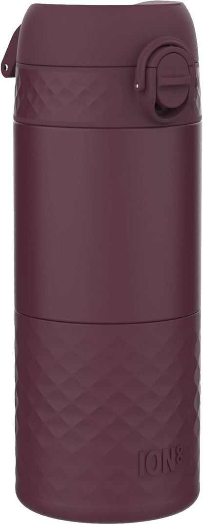 Insulated Travel Mug, 360 ml/12 oz, Leak Proof, Triple Lock Secure, Spill-Free in Transit, Hygienic Cover, Easy-to-Clean, Perfect On-The-Go, Cream, Stainless Steel