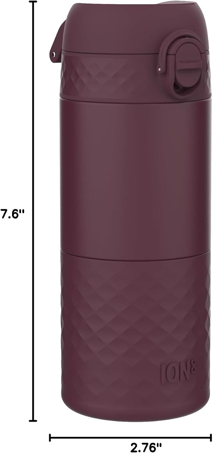 Insulated Travel Mug, 360 ml/12 oz, Leak Proof, Triple Lock Secure, Spill-Free in Transit, Hygienic Cover, Easy-to-Clean, Perfect On-The-Go, Cream, Stainless Steel