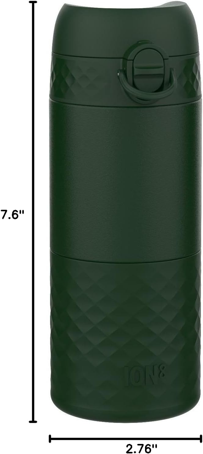 Insulated Travel Mug, 360 ml/12 oz, Leak Proof, Triple Lock Secure, Spill-Free in Transit, Hygienic Cover, Easy-to-Clean, Perfect On-The-Go, Cream, Stainless Steel