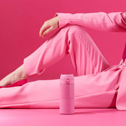 Insulated Travel Mug, 360 ml/12 oz, Leak Proof, Triple Lock Secure, Spill-Free in Transit, Hygienic Cover, Easy-to-Clean, Perfect On-The-Go, Cream, Stainless Steel