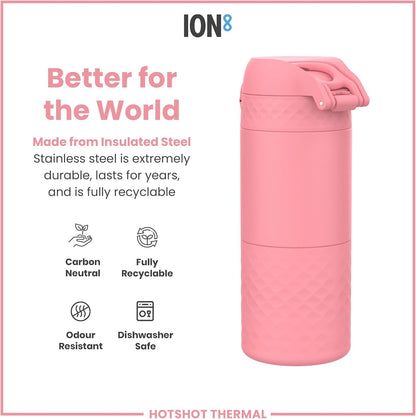 Insulated Travel Mug, 360 ml/12 oz, Leak Proof, Triple Lock Secure, Spill-Free in Transit, Hygienic Cover, Easy-to-Clean, Perfect On-The-Go, Cream, Stainless Steel