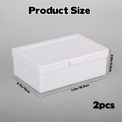 2 Pack Wipes Dispenser Compatible with Cottonelle Flushable, Refillable Wipe Holder with Sealing Lid, Keeps Wipes Clean and Fresh, Non-Slip Wipe Container White Storage Box for Home Car Office