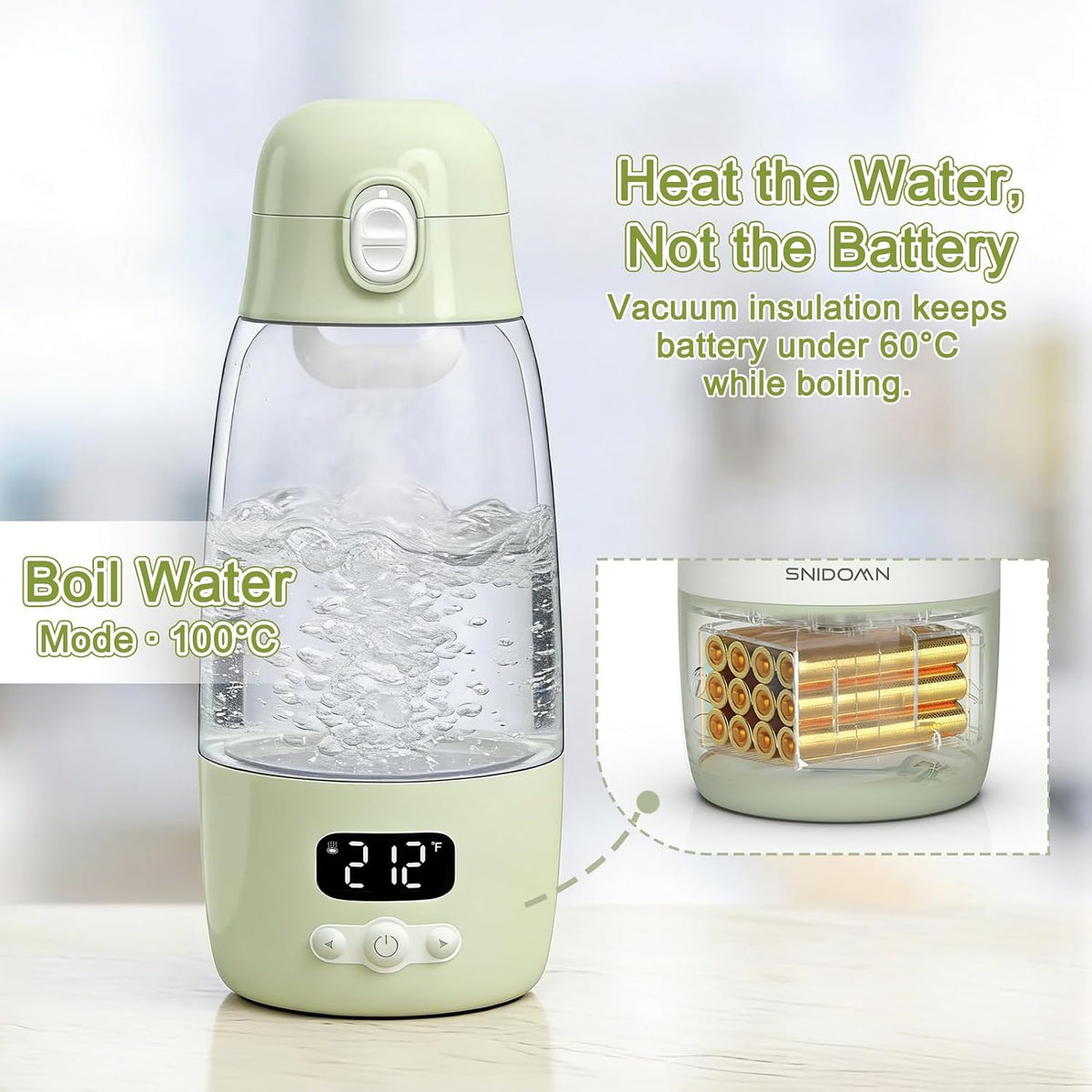 Portable Bottle Warmer for Travel,Fast Heating & Milk Warmer On The Go