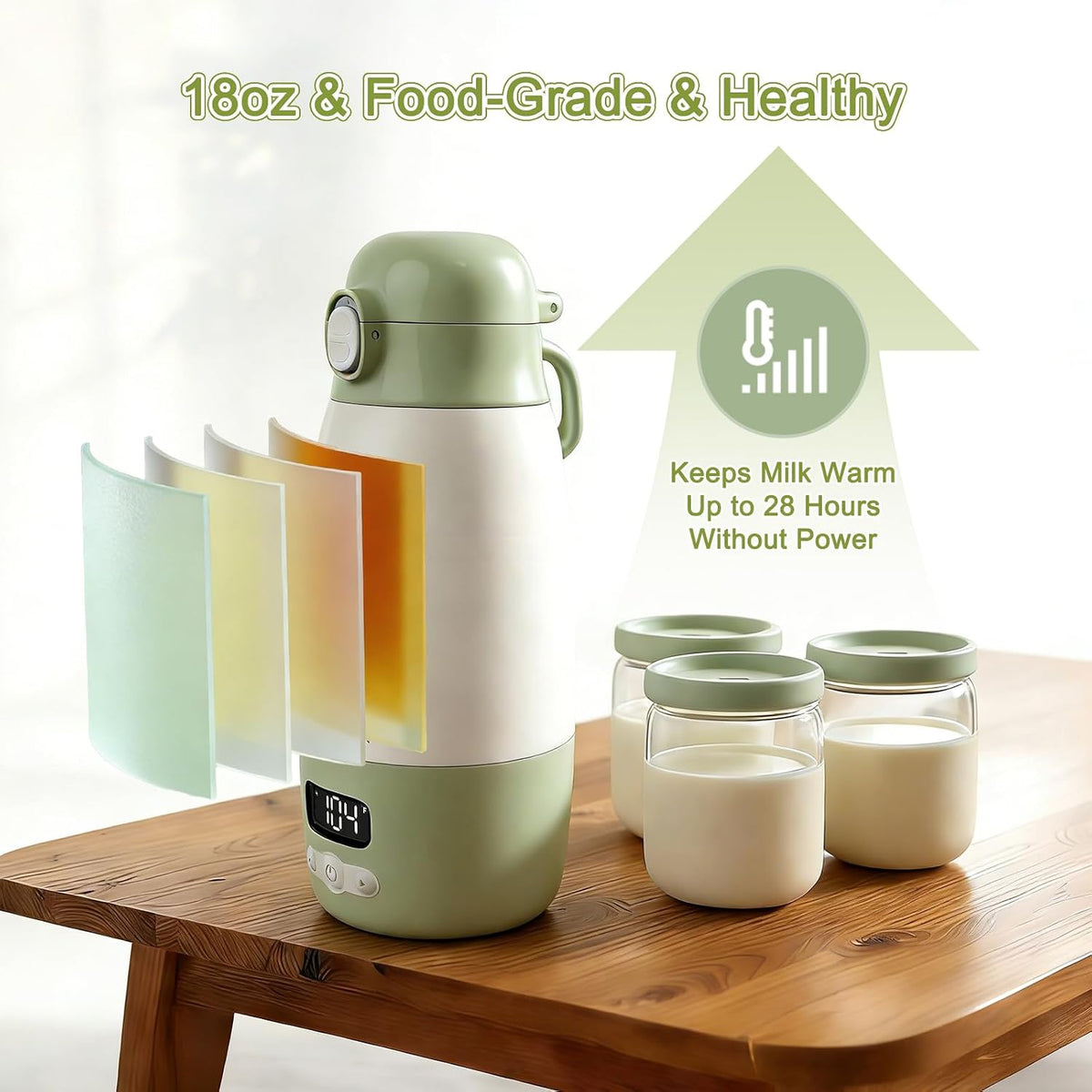 Portable Bottle Warmer for Travel,Fast Heating & Milk Warmer On The Go