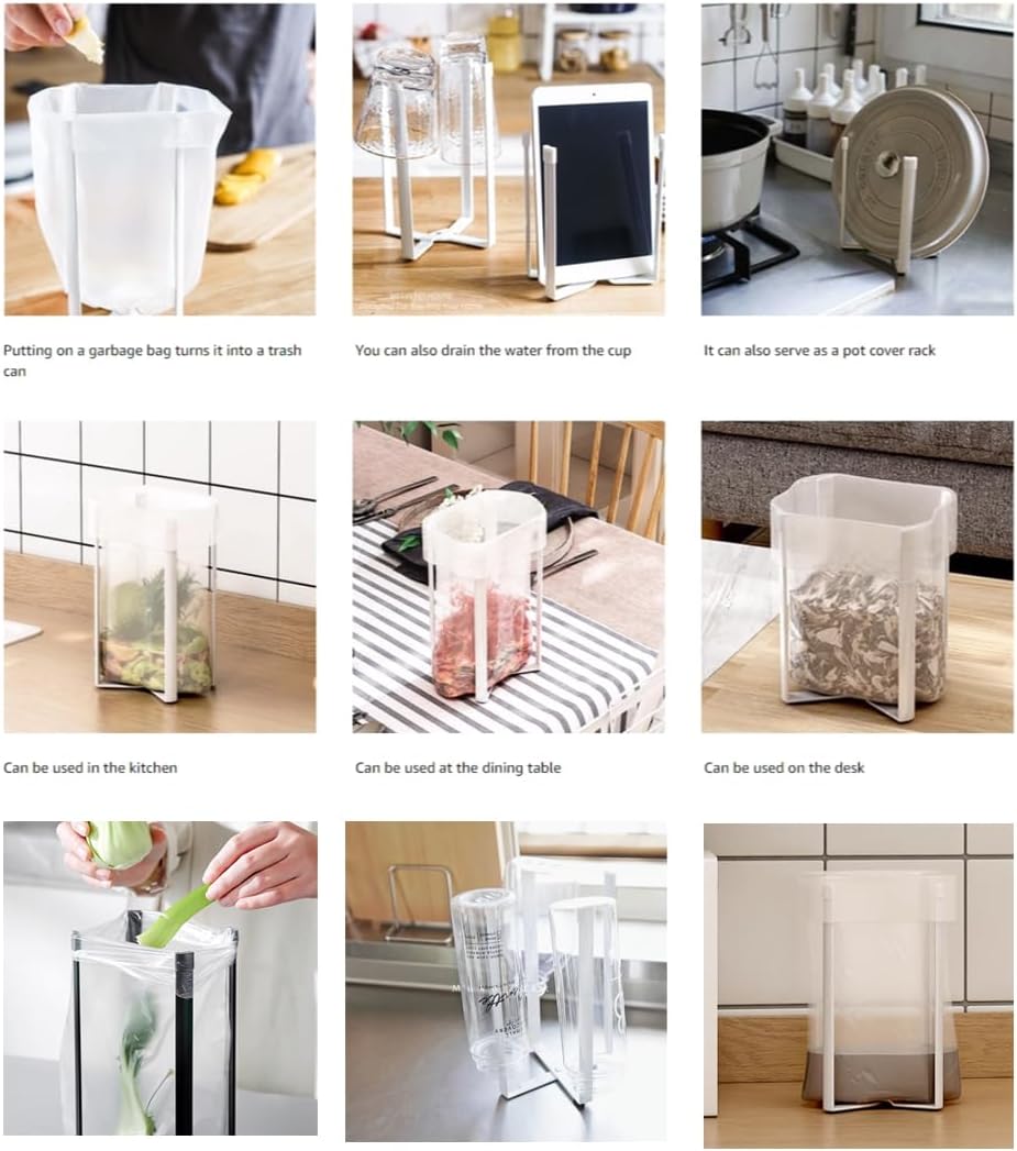 Drying Rack, Stainless Steel Kitchen Stand Holder for Bottles, Cups and Plastic Bags, Multifunctional Countertop Shelf