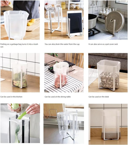 Drying Rack, Stainless Steel Kitchen Stand Holder for Bottles, Cups and Plastic Bags, Multifunctional Countertop Shelf