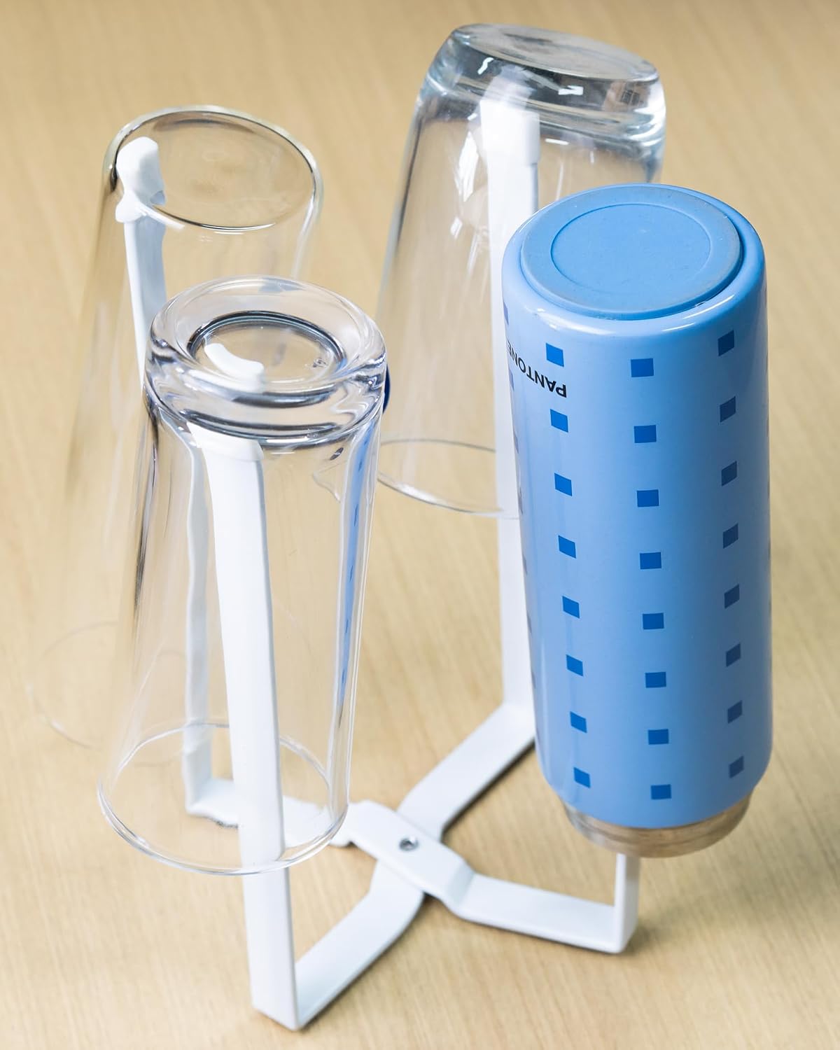 Drying Rack, Stainless Steel Kitchen Stand Holder for Bottles, Cups and Plastic Bags, Multifunctional Countertop Shelf