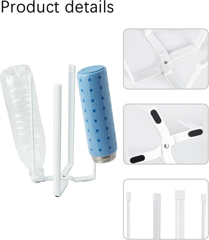 Drying Rack, Stainless Steel Kitchen Stand Holder for Bottles, Cups and Plastic Bags, Multifunctional Countertop Shelf