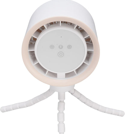 Stroller Fan, Plastic Tripod Clip On Fan with 4000mAh Battery, Flexible Legs, 360 Degree Oscillation, Digital Display, Portable Mini for Car Seat Crib Bike (White)