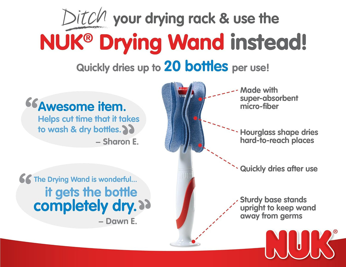 Bottle Drying Wand with Ergonomic Handle