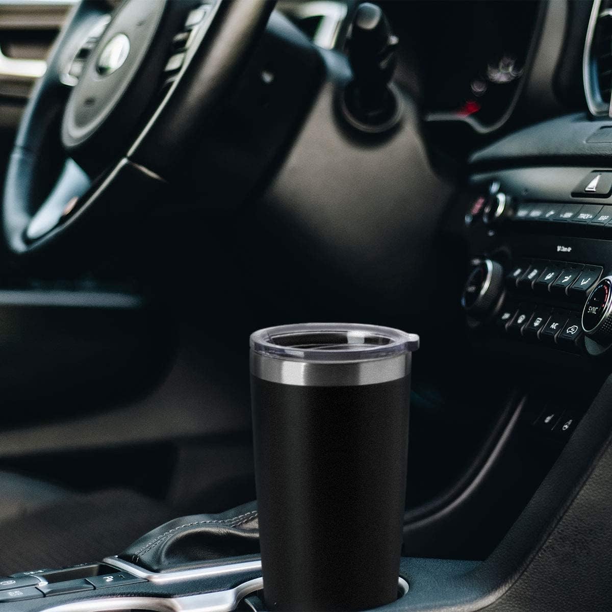 20oz Stainless Steel Tumblers Bulk, Insulated Travel Cup with Lid, Double Wall Vacuum Coffee Mug for Cold & Hot Drinks 1 Pack, Orange