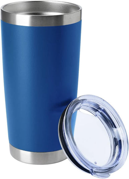 20oz Stainless Steel Tumblers Bulk, Insulated Travel Cup with Lid, Double Wall Vacuum Coffee Mug for Cold & Hot Drinks 1 Pack, Orange