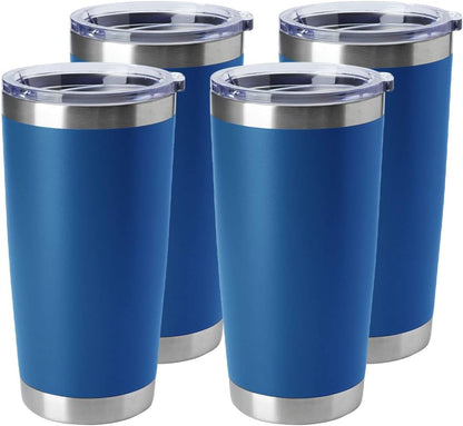 20oz Stainless Steel Tumblers Bulk, Insulated Travel Cup with Lid, Double Wall Vacuum Coffee Mug for Cold & Hot Drinks 1 Pack, Orange