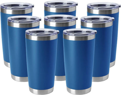 20oz Stainless Steel Tumblers Bulk, Insulated Travel Cup with Lid, Double Wall Vacuum Coffee Mug for Cold & Hot Drinks 1 Pack, Orange