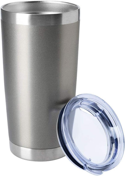 20oz Stainless Steel Tumblers Bulk, Insulated Travel Cup with Lid, Double Wall Vacuum Coffee Mug for Cold & Hot Drinks 1 Pack, Orange