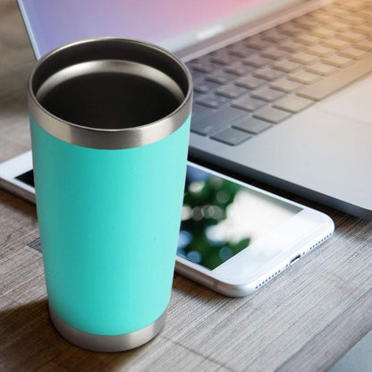 20oz Stainless Steel Tumblers Bulk, Insulated Travel Cup with Lid, Double Wall Vacuum Coffee Mug for Cold & Hot Drinks 1 Pack, Orange