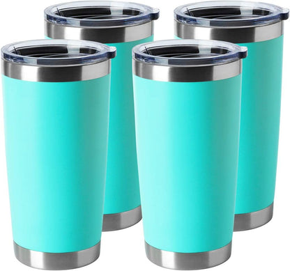 20oz Stainless Steel Tumblers Bulk, Insulated Travel Cup with Lid, Double Wall Vacuum Coffee Mug for Cold & Hot Drinks 1 Pack, Orange