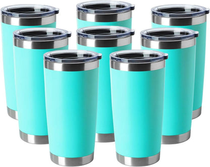 20oz Stainless Steel Tumblers Bulk, Insulated Travel Cup with Lid, Double Wall Vacuum Coffee Mug for Cold & Hot Drinks 1 Pack, Orange