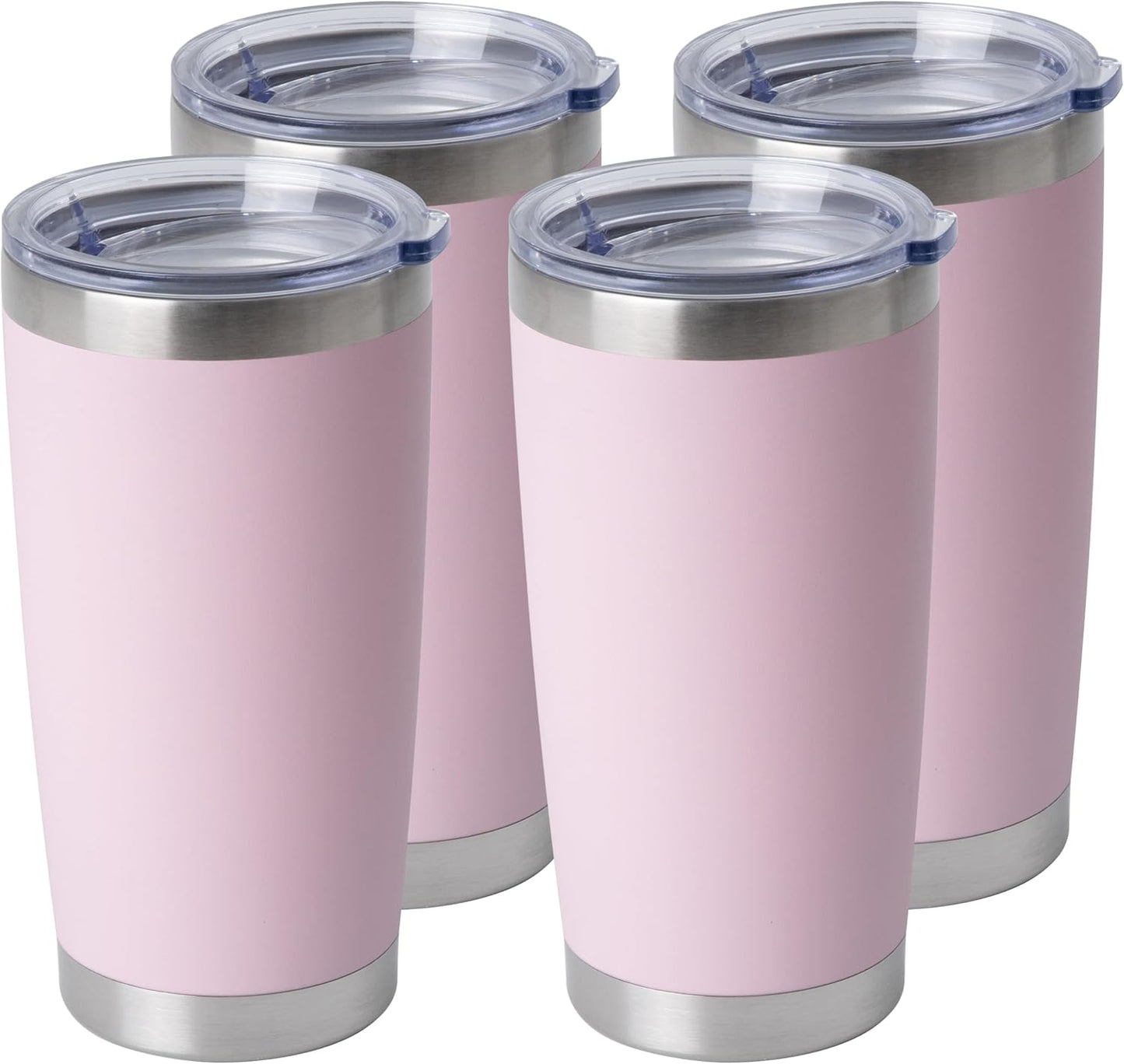 20oz Stainless Steel Tumblers Bulk, Insulated Travel Cup with Lid, Double Wall Vacuum Coffee Mug for Cold & Hot Drinks 1 Pack, Orange