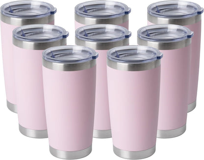 20oz Stainless Steel Tumblers Bulk, Insulated Travel Cup with Lid, Double Wall Vacuum Coffee Mug for Cold & Hot Drinks 1 Pack, Orange