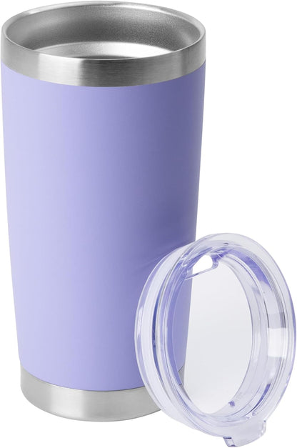 20oz Stainless Steel Tumblers Bulk, Insulated Travel Cup with Lid, Double Wall Vacuum Coffee Mug for Cold & Hot Drinks 1 Pack, Orange