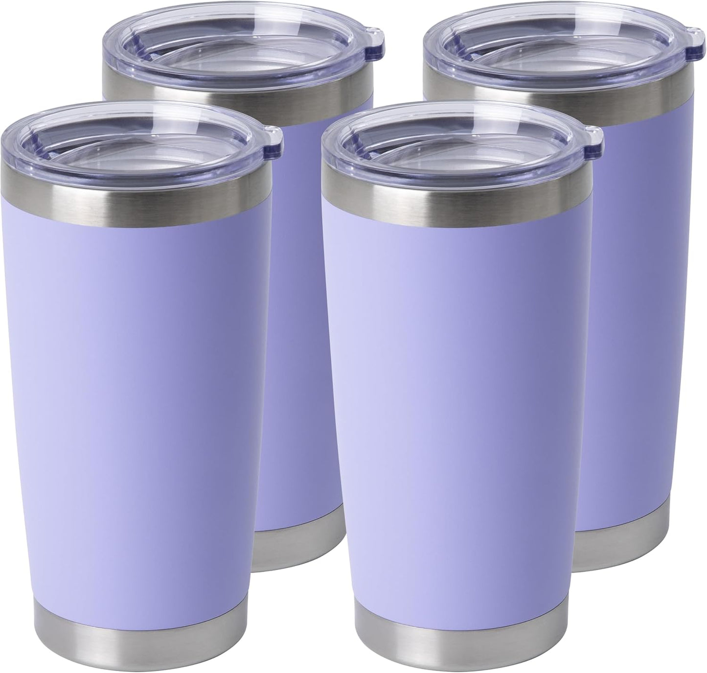 20oz Stainless Steel Tumblers Bulk, Insulated Travel Cup with Lid, Double Wall Vacuum Coffee Mug for Cold & Hot Drinks 1 Pack, Orange