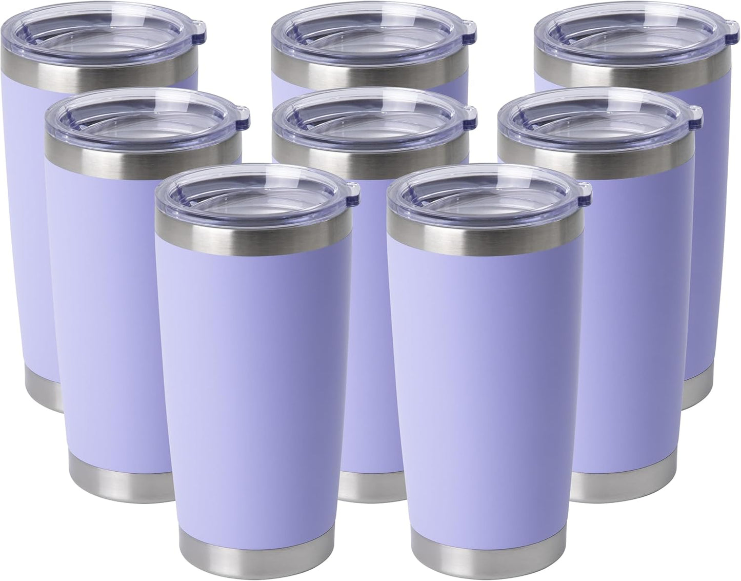 20oz Stainless Steel Tumblers Bulk, Insulated Travel Cup with Lid, Double Wall Vacuum Coffee Mug for Cold & Hot Drinks 1 Pack, Orange