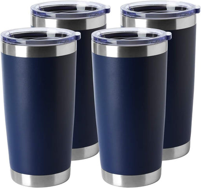 20oz Stainless Steel Tumblers Bulk, Insulated Travel Cup with Lid, Double Wall Vacuum Coffee Mug for Cold & Hot Drinks 1 Pack, Orange