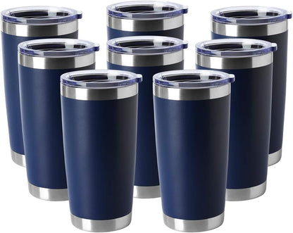 20oz Stainless Steel Tumblers Bulk, Insulated Travel Cup with Lid, Double Wall Vacuum Coffee Mug for Cold & Hot Drinks 1 Pack, Orange