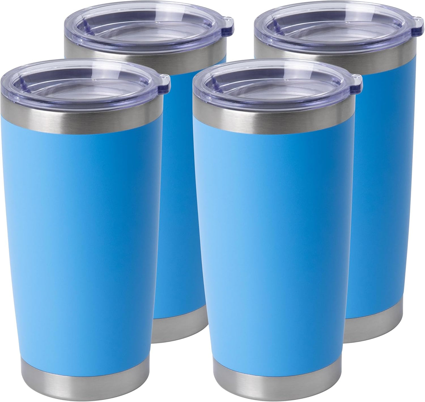 20oz Stainless Steel Tumblers Bulk, Insulated Travel Cup with Lid, Double Wall Vacuum Coffee Mug for Cold & Hot Drinks 1 Pack, Orange