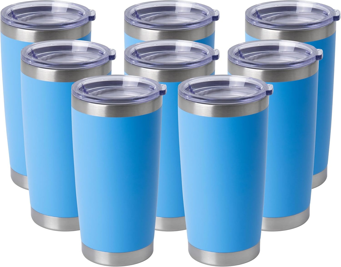 20oz Stainless Steel Tumblers Bulk, Insulated Travel Cup with Lid, Double Wall Vacuum Coffee Mug for Cold & Hot Drinks 1 Pack, Orange