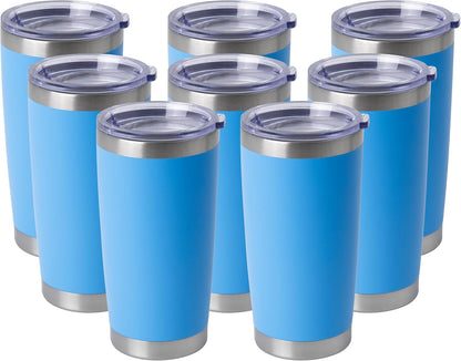 20oz Stainless Steel Tumblers Bulk, Insulated Travel Cup with Lid, Double Wall Vacuum Coffee Mug for Cold & Hot Drinks 1 Pack, Orange
