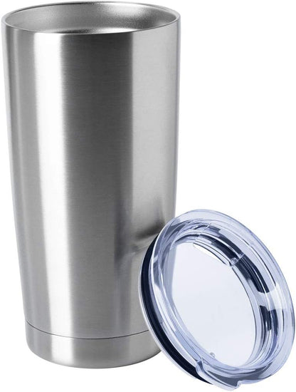 20oz Stainless Steel Tumblers Bulk, Insulated Travel Cup with Lid, Double Wall Vacuum Coffee Mug for Cold & Hot Drinks 1 Pack, Orange