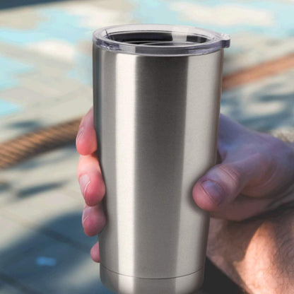 20oz Stainless Steel Tumblers Bulk, Insulated Travel Cup with Lid, Double Wall Vacuum Coffee Mug for Cold & Hot Drinks 1 Pack, Orange