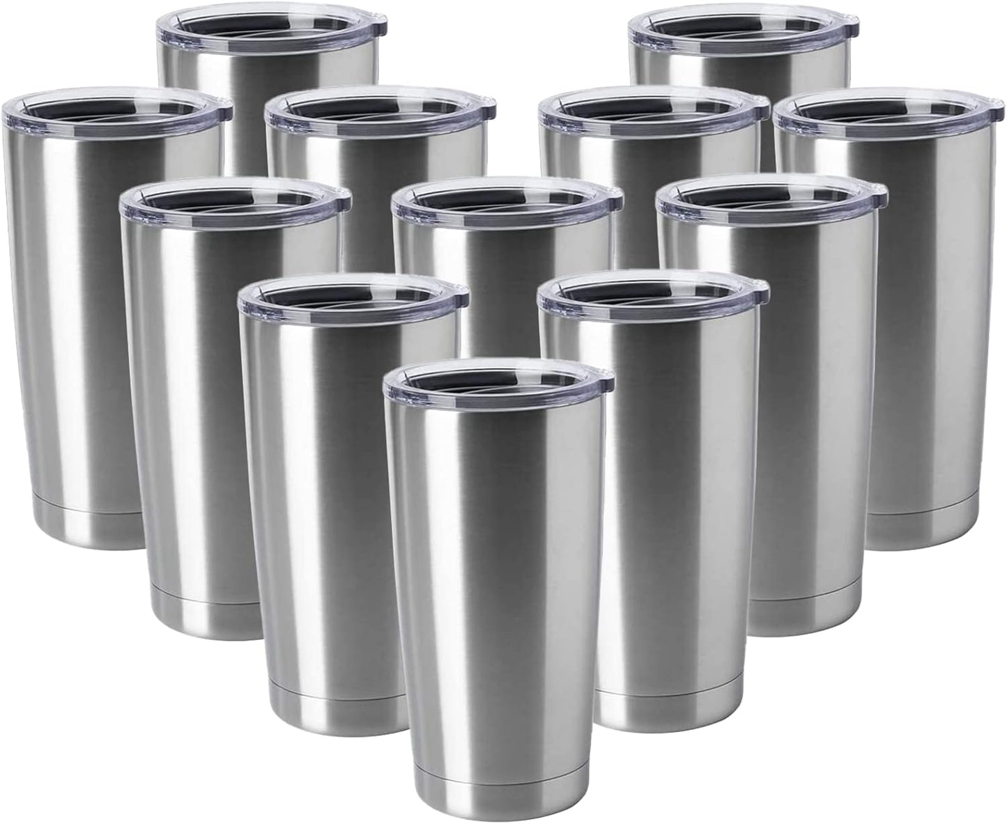 20oz Stainless Steel Tumblers Bulk, Insulated Travel Cup with Lid, Double Wall Vacuum Coffee Mug for Cold & Hot Drinks 1 Pack, Orange