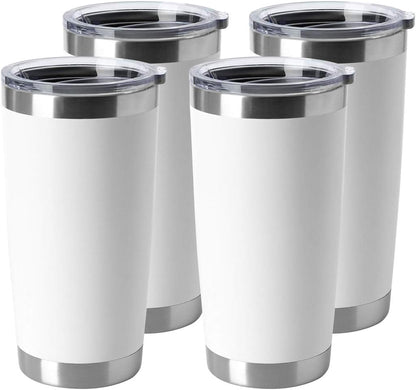 20oz Stainless Steel Tumblers Bulk, Insulated Travel Cup with Lid, Double Wall Vacuum Coffee Mug for Cold & Hot Drinks 1 Pack, Orange