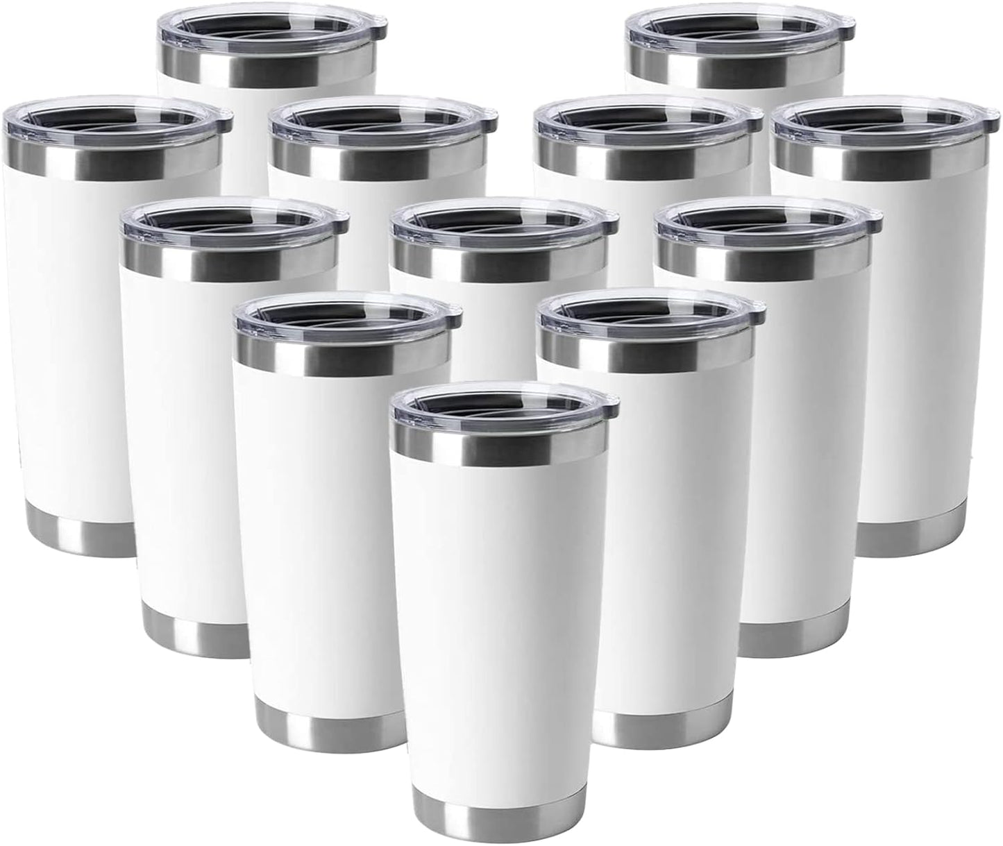 20oz Stainless Steel Tumblers Bulk, Insulated Travel Cup with Lid, Double Wall Vacuum Coffee Mug for Cold & Hot Drinks 1 Pack, Orange