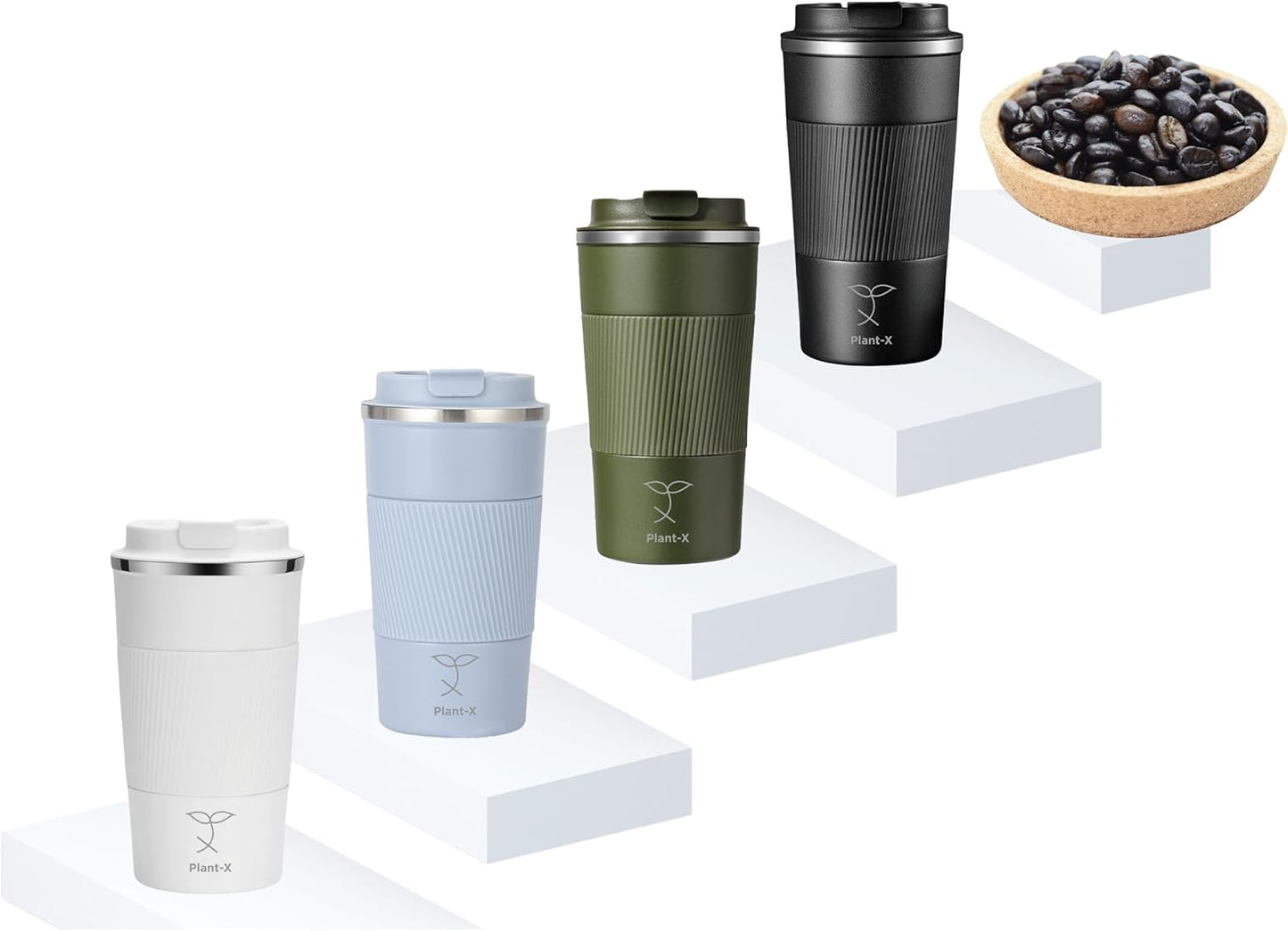 Premium Stainless Steel Travel Mug - 510 mL Leak-Proof, Insulated Coffee Cup, Durable & Portable Design (Black)