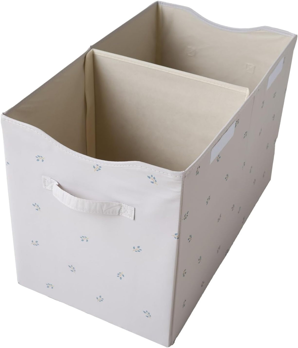 Recycled Fabric Toy Chest, Extra Large, With Lid, Gingham Beige